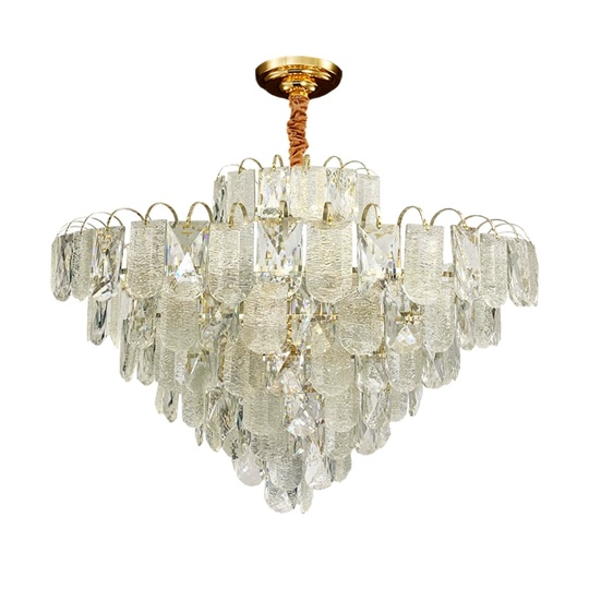 Люстра подвесная, золото, хрусталь, THOMAS 100*72 металл, E14.