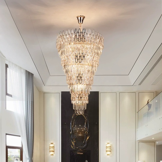 Люстра подвесная, золото, кристалл, ART 120*180 металл, E14.