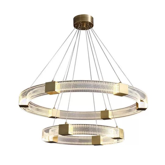 Люстра подвесная, медь, ПММА, BENJAMIN 50*80, металл, LED