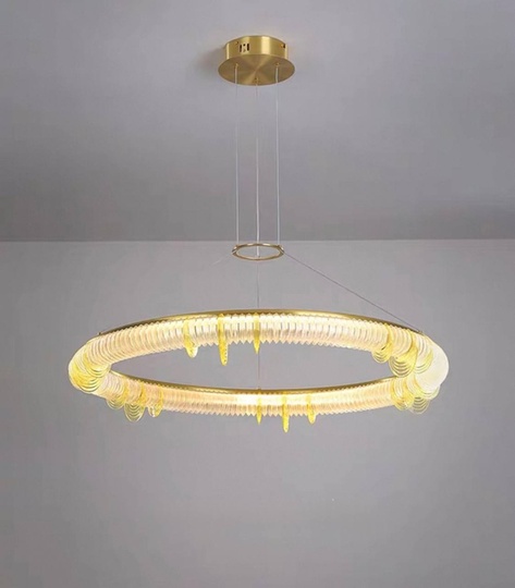 Люстра медная Elyvrin, металл, 85*12 см, светодиодная, LED