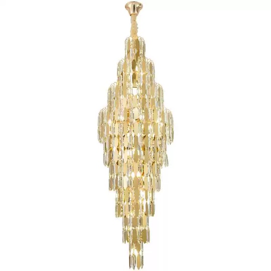 Люстра подвесная, золото, кристалл, FLASH 80*250 металл, E14.