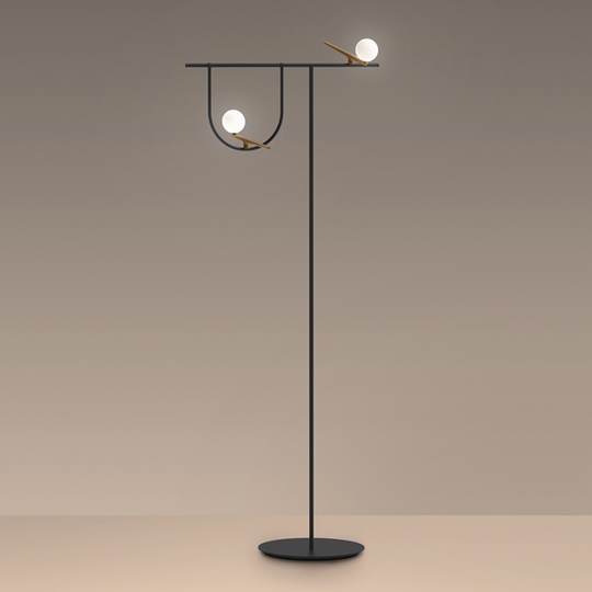 Напольный светильник черный BIRDS Artemide, G9, 5 Вт