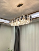 Подвесной светильник BURAN 100*28, золотой, кристалл, металл,  LED.