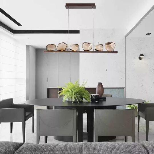 Люстра подвесная, красная бронза, стекло, AHARON 130*25, металл, LED