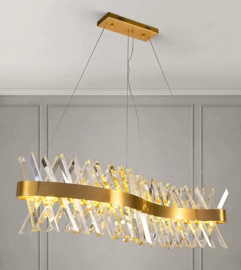 Люстра подвесная, медный, стекло, STYLISH 100*30, металл, LED.