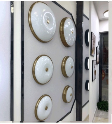 Дизайнерские светильник модель 26 см, led, e14, медь, стекло, китай
