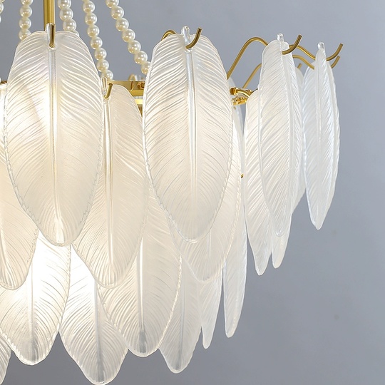 Люстра подвесная EZGI 80*40 золото, стекло, металл, Е14.