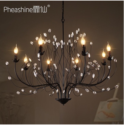 Дизайнерский светильник белый Elypara, 98*80 см, led, e14, железо, кристал, современный, белый