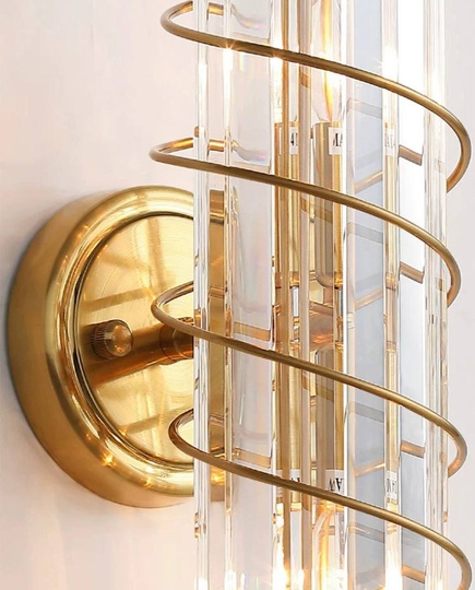 Настенный светильник, Бра, DJULIAN 12*40 золотой, металл, стекло, G9.