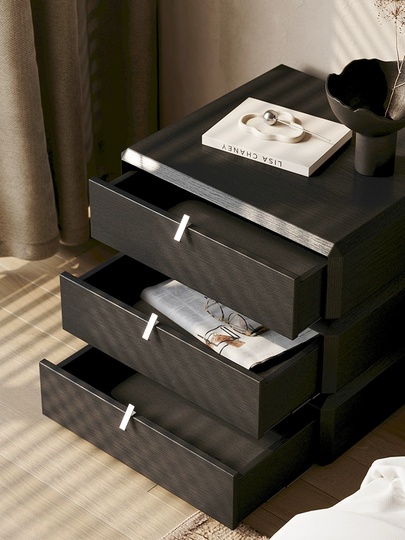 Тумбочка прикроватная, крутящиеся ящики, 3 ящ., 50х40х48 см