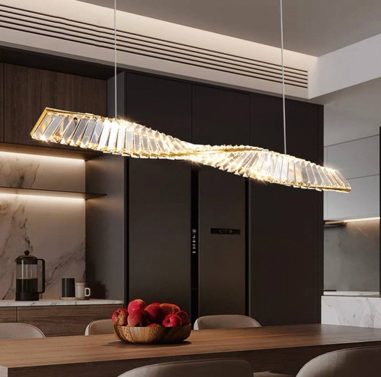 Люстра подвесная, бронза, хрусталь, JACK 120*8 металл, LED