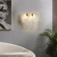 Настенный светильник, БРА TOBI 30*30, медный, прозрачный, стекло, металл, E14.