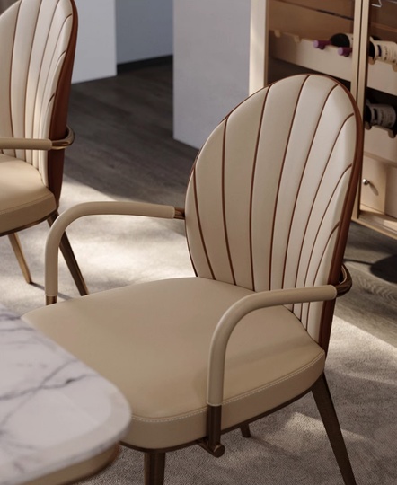 Итальянский обеденный стул Elavo 56*86*62 см, кожа 5 класса