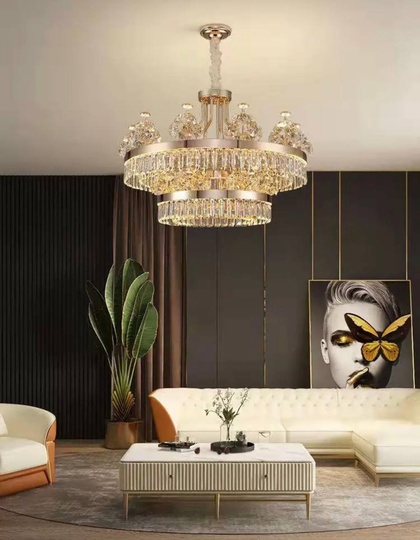 Подвесной светильник SULEYMAN 100*57, золотой, кристалл, металл,  LED.