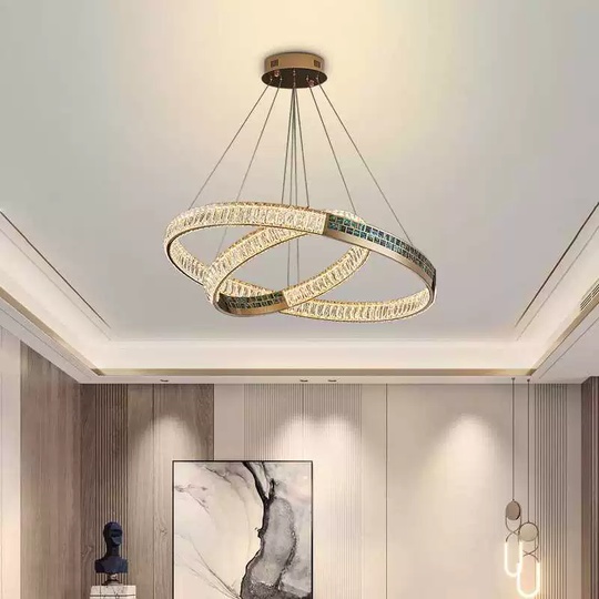 Люстра подвесная ASENA 80*100 бронза, кристалл, металл, LED.