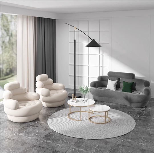 Прямой диван темно-серый Seymours, ткань, 150*82*82 см