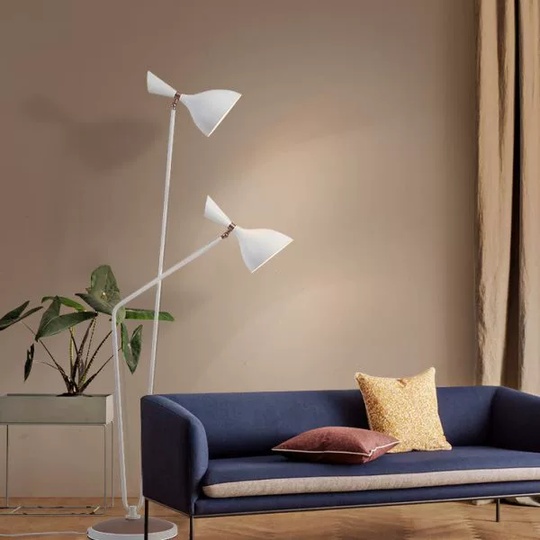 Торшер белый, золото Garden, 60*160 см, LED, 14*2, металл, 14 Вт