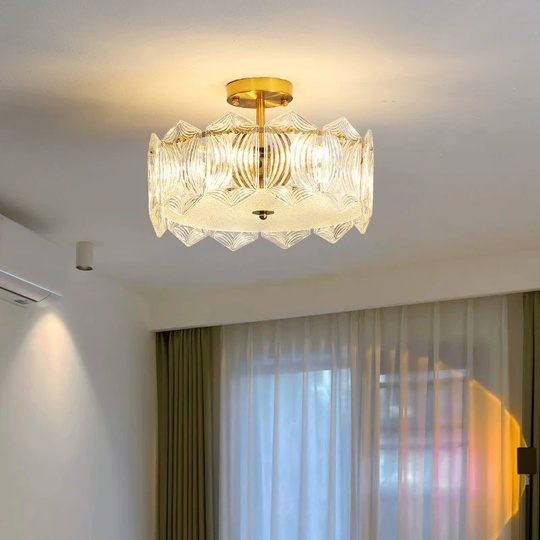 Люстра подвесная, медный, стекло, BEAR 50*18 металл, E14.