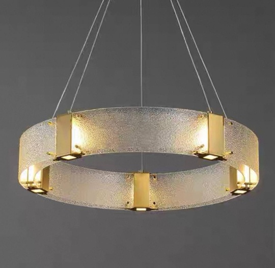 Люстра подвесная, золото, стекло, CHAIM 80*10, металл, LED
