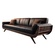 Прямой диван Amy темный орех, кожа, 260*85*80 см