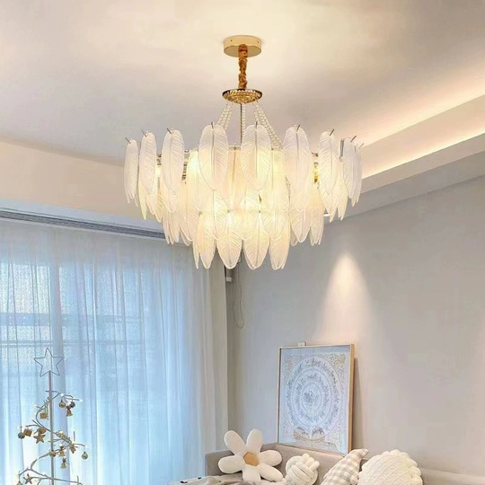 Люстра подвесная EZGI 50*40 золото, стекло, металл, Е14.