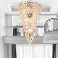 Люстра подвесная, золото, кристалл, ART 100*160 металл, E14.