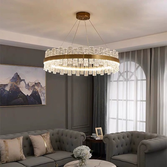 Люстра подвесная, медный, хрусталь, FASHIONABLE 40*16, металл, LED.