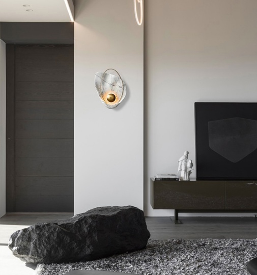 Бра белый, бра ракушка - жемчужина, 40 см * 27 см. на стену Redmot, LED, 3 Вт