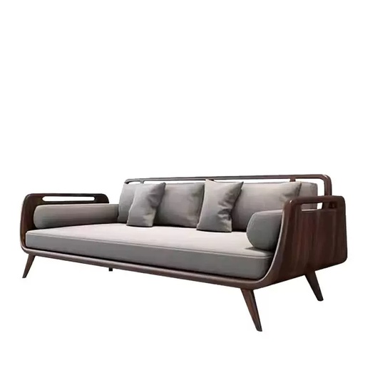 Прямой диван Roberts черный орех, ткань, 240*82*85 см