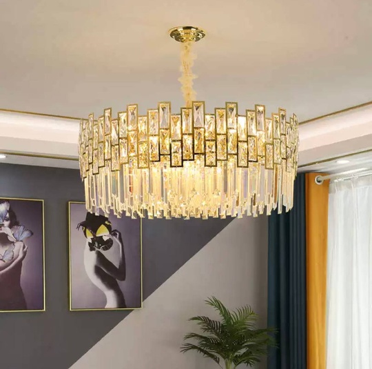 Люстра BACI 80*30 золото, стекло, металл, Е14.