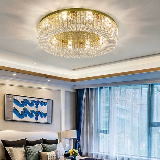 Люстра подвесная, золотой, кристалл, SOPHISTICATED 80*18, металл, LED.