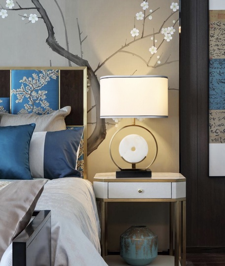 Дизайнерская лампа настольная белая Duara, 68*53 см