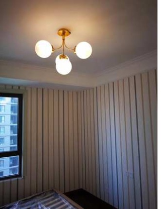 Дизайнерский светильник медь E14, потолочный, стекло, гостиная, Китай