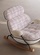 Кресло качалка с пуфом Amarone, бежевая, 98*100*84