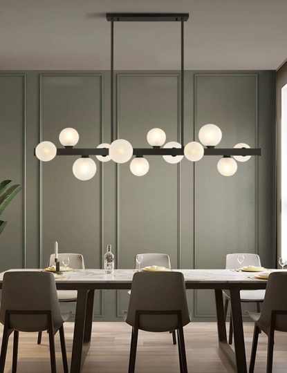 Люстра черная Zentronix, металл, 95*60 см, G9