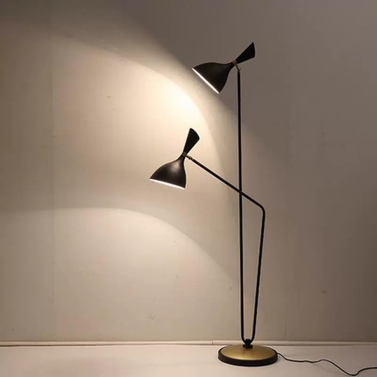 Торшер черный, золото Garden, 60*160 см, LED, 14*2, металл, 14 Вт