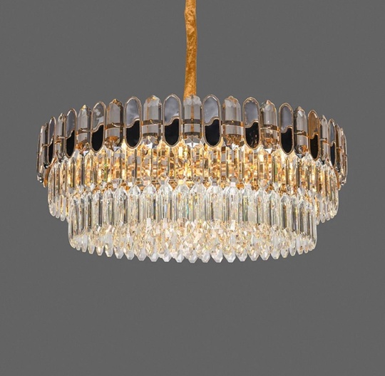 Люстра подвесная, дымчатый, медный, стекло, AYHAN 45*28, металл, E14.