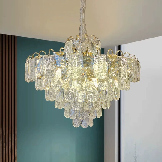 Люстра подвесная, золото, хрусталь, THOMAS 100*72 металл, E14.