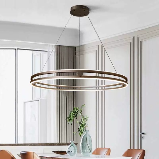 Светильник подвесной бронзовый Elythrix, металл, трос 120 см, 60*7.5 см, LED