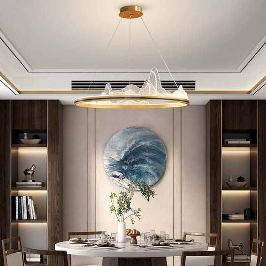 Люстра подвесная, медь, ПММА, CHAD 100*20, металл, LED