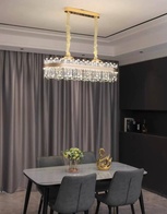 Люстра подвесная ERDI 95*28 золото, кристалл, металл, LED.