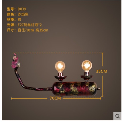 Люстра ностальгический цвет ресторан бар формы