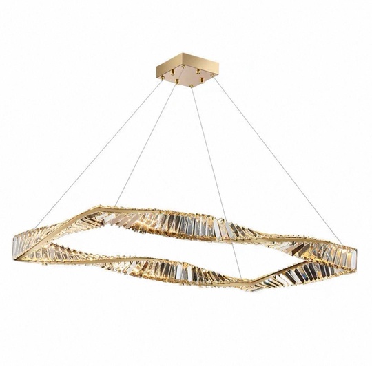 Люстра подвесная, бронза, хрусталь, OLIVER 102*58 металл, LED