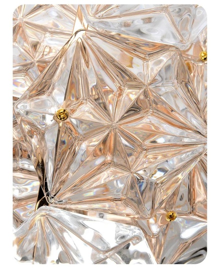 Настенный светильник BESS, Бра 34*54, золотой, металл, стекло, Е27.