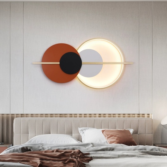 Настенный светильник, Бра MAXIM 88*45, оранжевый, белый, черный, медный, металл, LED.