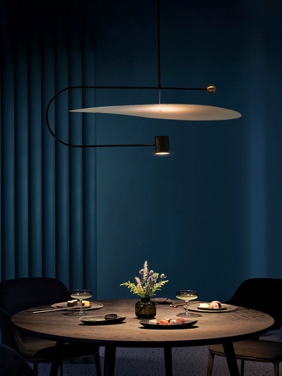 Светильник подвесной, черный, Orvexa, металл, 90*38 см, LED