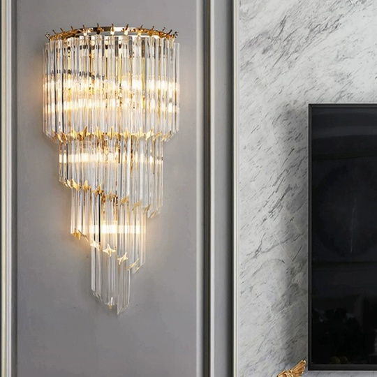 Настенный светильник SANDRA, Бра, 30*62,  золотой, металл, E14.