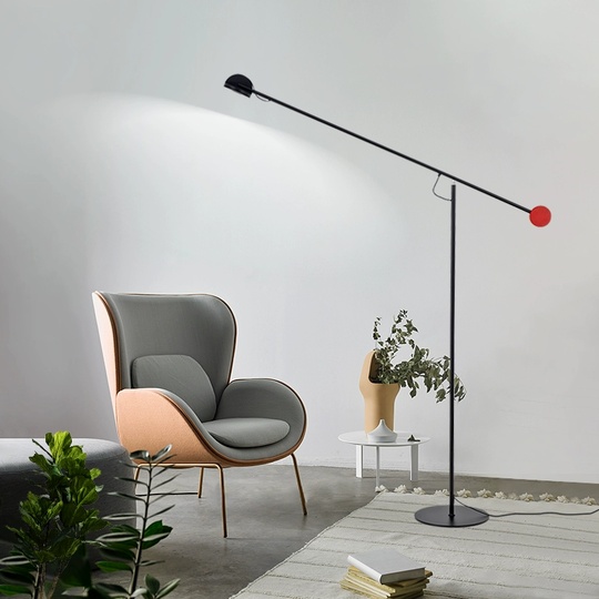 Торшер черный, красный Alexa 132*135, LED, металл