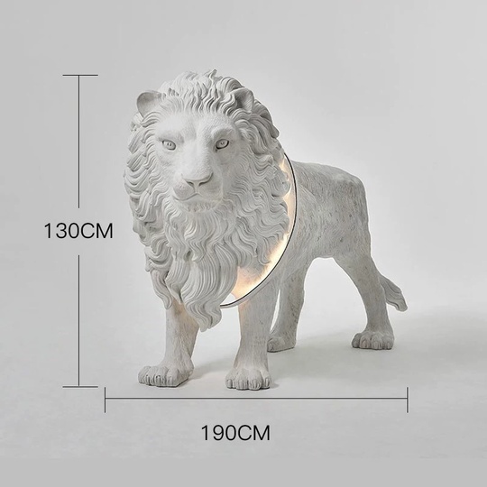 Торшер Лев Lion, 190*130 см, LED, смола, 35 Вт