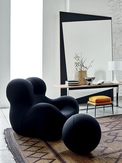 Кресло черное Serie up, 92*91*96